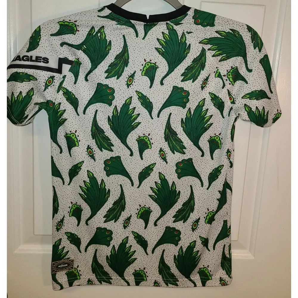 NIKE NIGERIA FOOTBALL FEDERATION NAIJA SOCCER PRE‎ MATCH JERSEY SHIRT Boys Lg